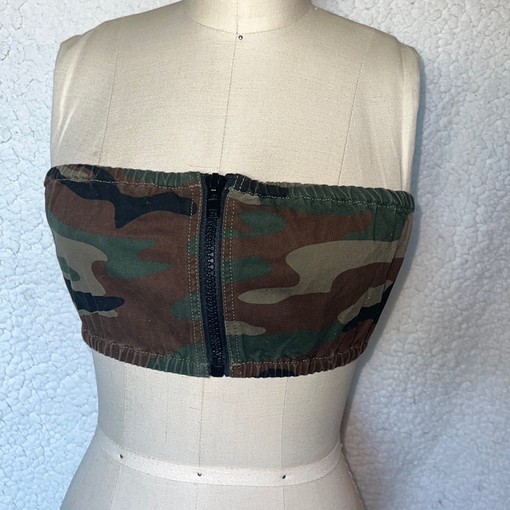 Camouflage tube top Size Small Forever 21